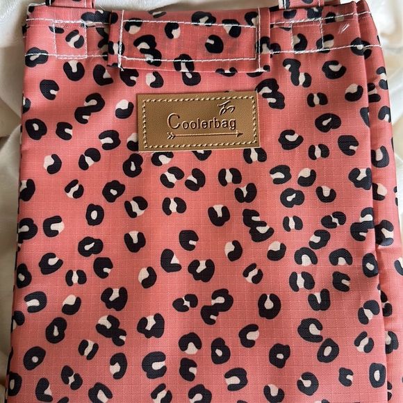 🥙Sale! New Insulated Lunch Bag Sealed Pink Leopard Print lunch Box Tote Bag - Picture 7 of 10